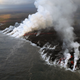 Aerial view of the ocean entry zone where lava erupting from Kilauea’s Lower East Rift Zone poured into the sea earlier this year.